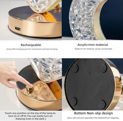 Modern luxury Butterfly Shaped LED Crystal Table Lamp
