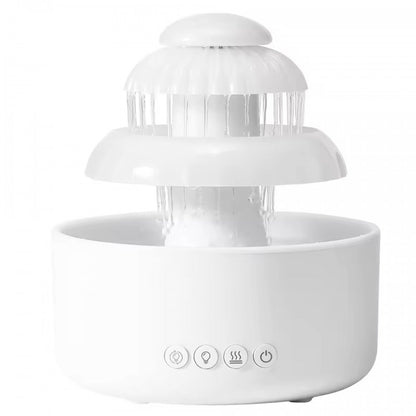 600 ML Table Top Waterfall Humidifier With 8-color Cycle Lights