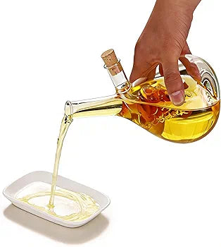 2 in 1 Double Layer Glass Olive Oil Bottle