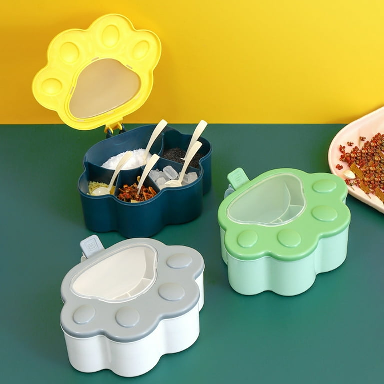 5 Grid Plastic Spice Box Seasoning Jar