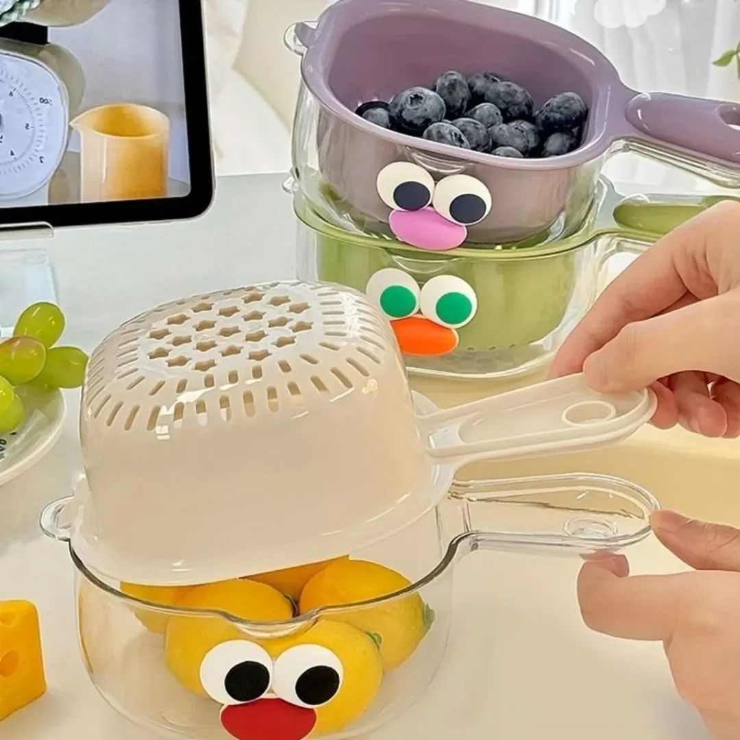 Kitchen Dual-Layer Draining Basket
