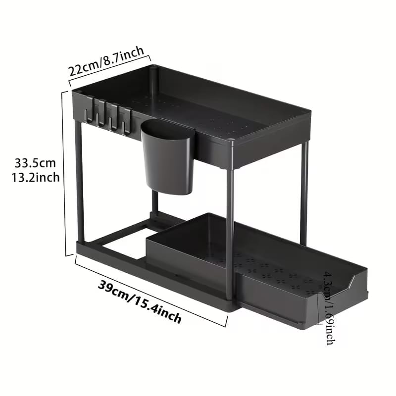 2 Tier Under Sink Organizer Rack