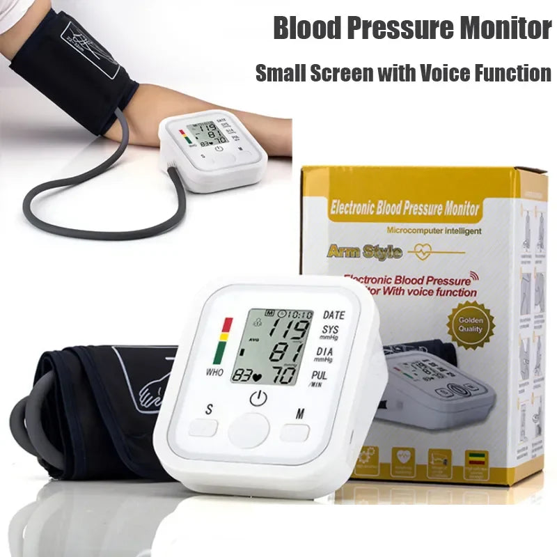 Digital Blood Pressure Monitor Fully Automatic Machine with Heart Rate Monitor