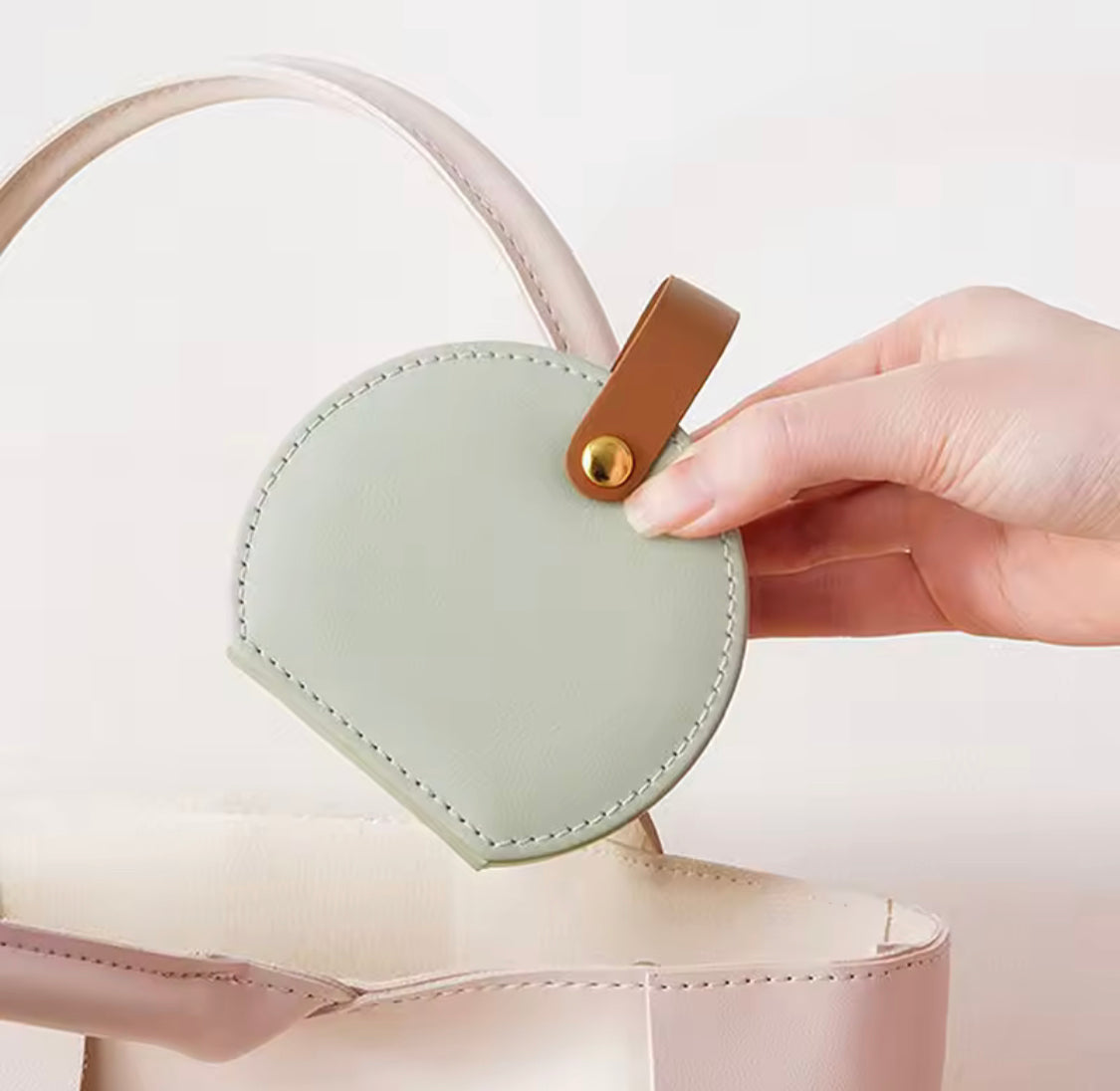 Mini Portable PU Leather Jewelry Organizer Box