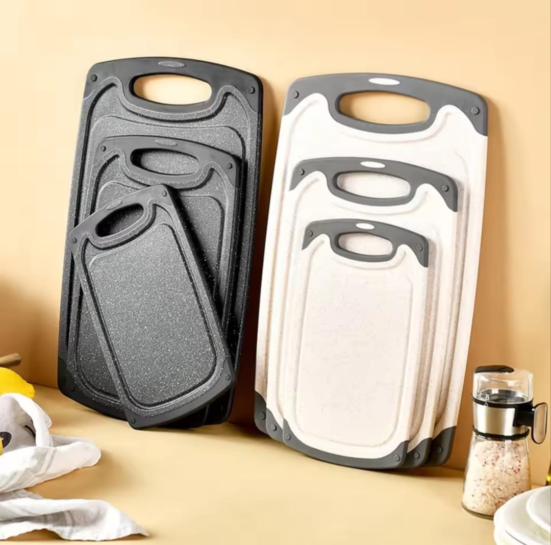 3Pcs Marble Pattern Or Polypropylene Kitchen Cutting Boards Premium Quality
