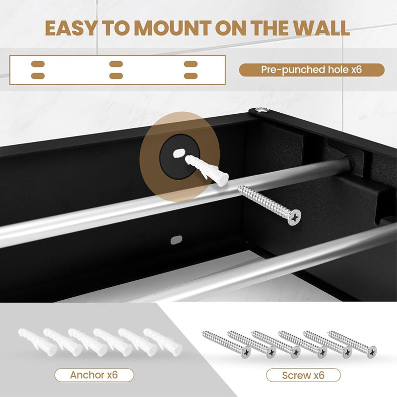 Wall Mounted Foldable Aluminum Drying Rack