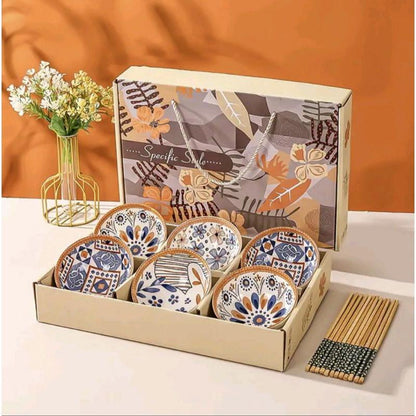 Creative Ceramic Porcelain Bowl Set (Box Packing)