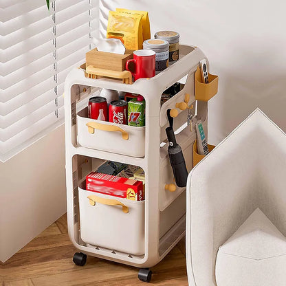 Removable Storage Cart Under Desk Trolley With Drawer Organizer