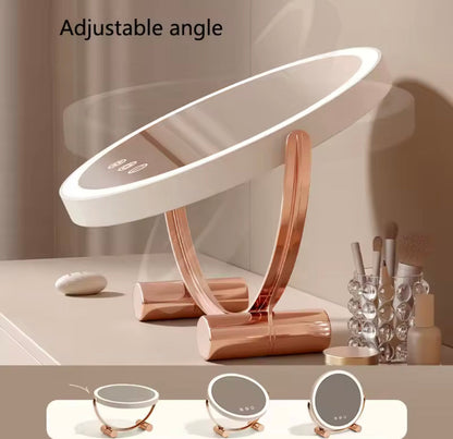 Vanity Cosmetics Round Shape Desktop LED Makeup Mirror