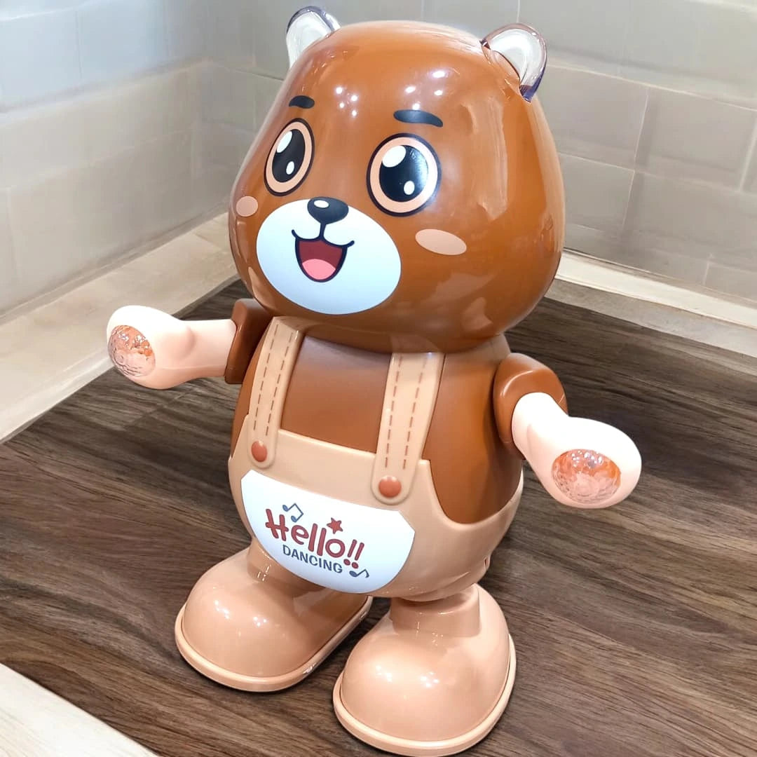 Electric Dancing Bear Toy With 3D Color Lights & Music Features
