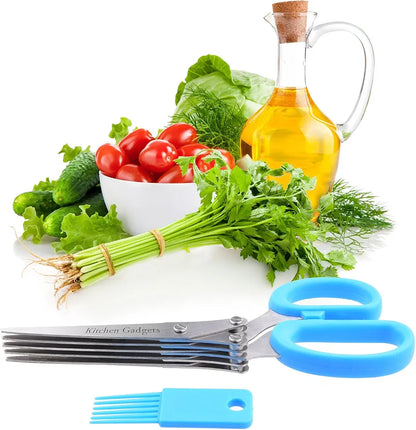 5 Layer Fruit & Vegetables Cutting Scissors Stainless Steel