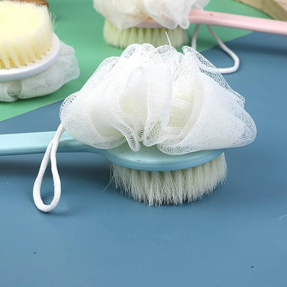 2 In 1 Bath Brush Long Handle