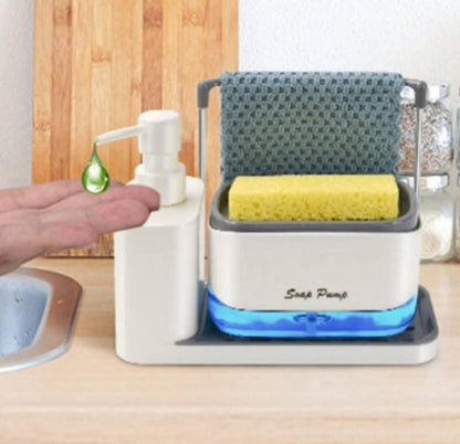 Luxury Sink Organizer with Soap Dispenser & Sponge Holder – Premium Kitchen Cleaning Station