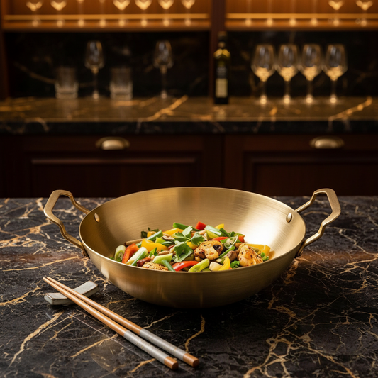 Premium Quality Stainless Steel Golden Cooking Pot