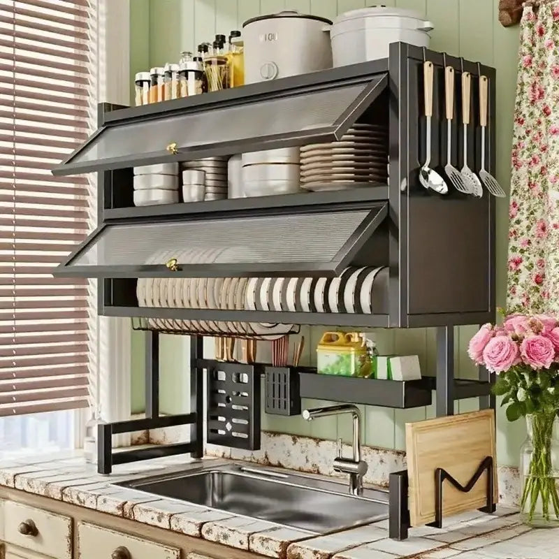 Double Cabin Over The Sink Rack Kitchen Sink Organizer Heavy Quality