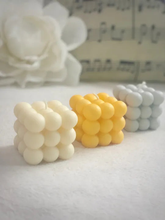 Scanted Bubble Cube Candle