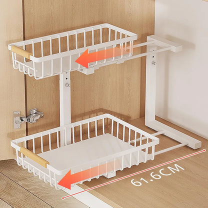 2-Tier Under Sink Organizer Rack Heavy Quality