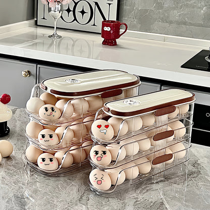Transparent Automatic Rolling Egg Container