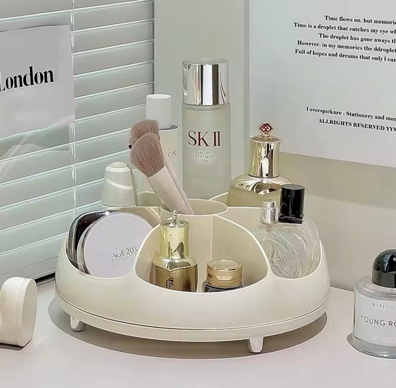 360° Rotating Cosmetic Storage Organizer Tray