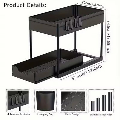 2 Tier Under Sink Organizer Rack