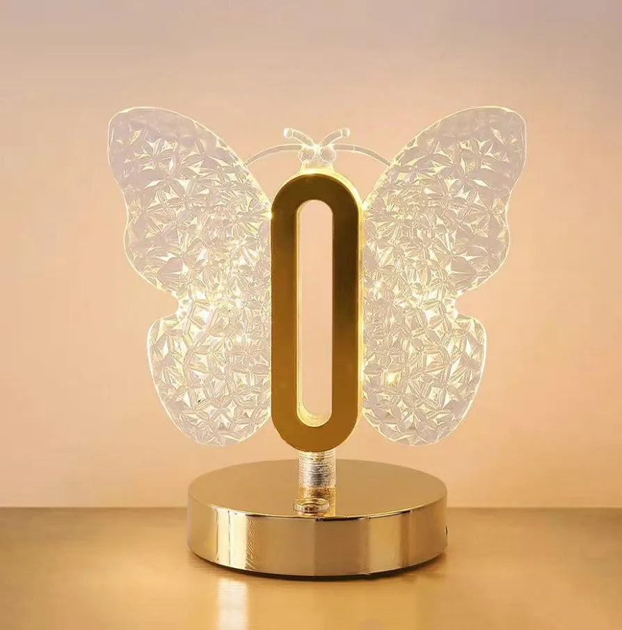 Modern luxury Butterfly Shaped LED Crystal Table Lamp