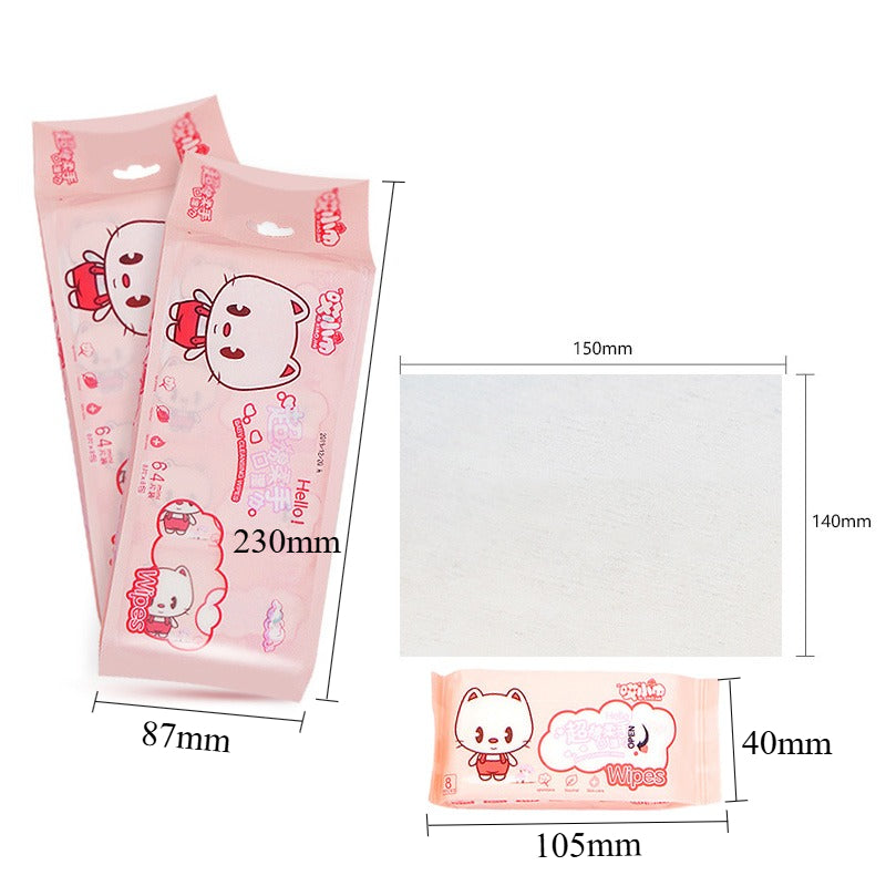Cute Mini Portable Cleaning Wipes Packet
