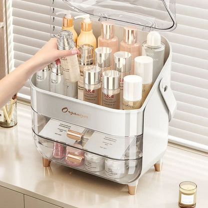 Premium Layered waterproof Cosmetics Box - Portable