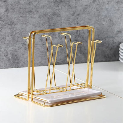 Luxurious Golden Glass Stand