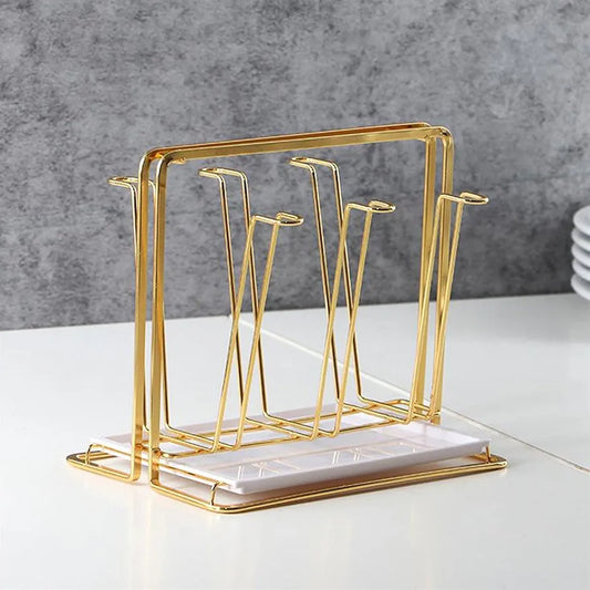 Luxurious Golden Glass Stand