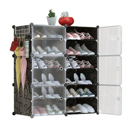 12 Layer Attachable Expandable Shoes Rack