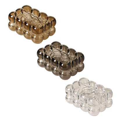 Transparent Luxury Bubble Tissue Box with Chrome Bunny & Bow Design