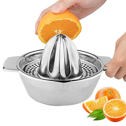 Stainless Steel Fruit Manual Hand Press Squeezer With Bowl