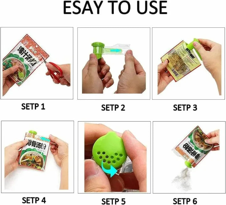 Wall Mounted Spice Bag Storage Rack Punch Free Seasoning Bag