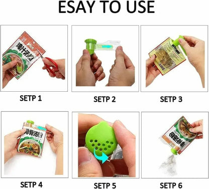 Wall Mounted Spice Bag Storage Rack Punch Free Seasoning Bag