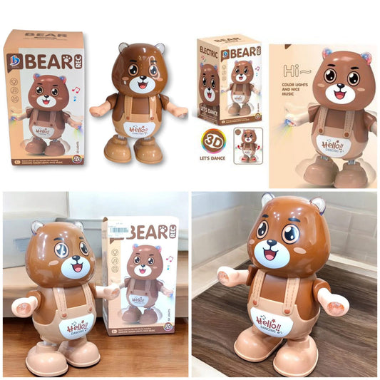 Electric Dancing Bear Toy With 3D Color Lights & Music Features
