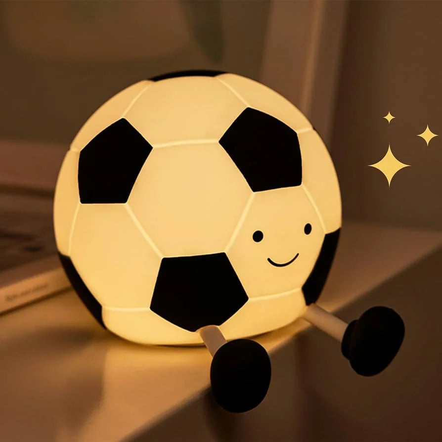 Silicone Football Night Lamp Soft Touch LED Bedside Light