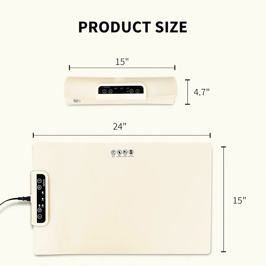 Folding Food Warmer Silicone Tray with Adjustable Temperature Control