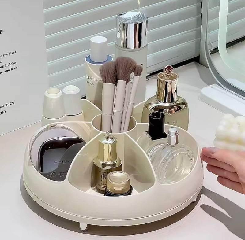 360° Rotating Cosmetic Storage Organizer Tray