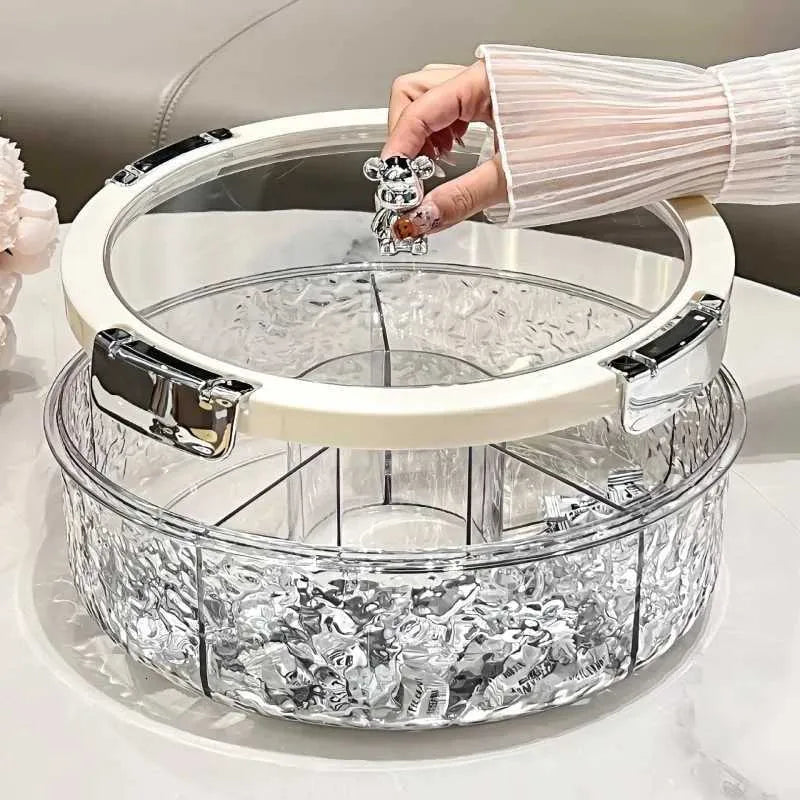 5 Grid Luxury Sealed Snack Tray With Cover