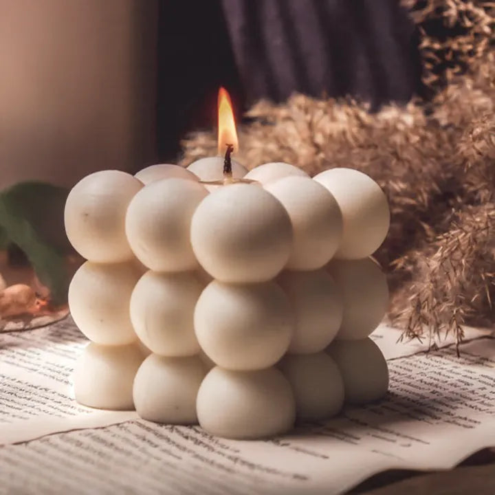 Scanted Bubble Cube Candle