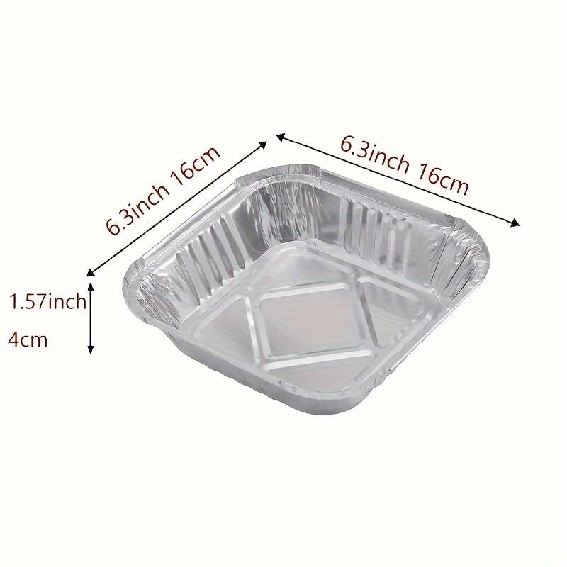 Disposable Square Aluminum Foil Plate For Air Fryer (Set Of 10)