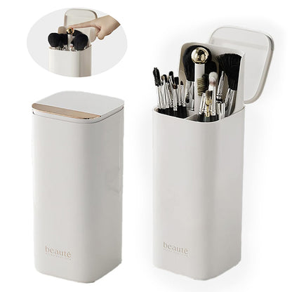 Automatic Lifting Makeup Brush Holder with Lid