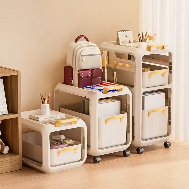 Removable Storage Cart Under Desk Trolley With Drawer Organizer