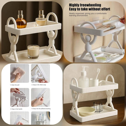 Wall Mounted 2-Tier Storage Rack