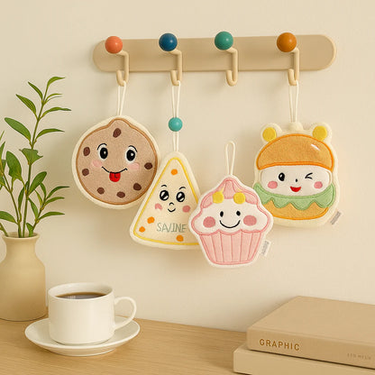 Cute Cartoon Food-Themed Hanging Hand Towels