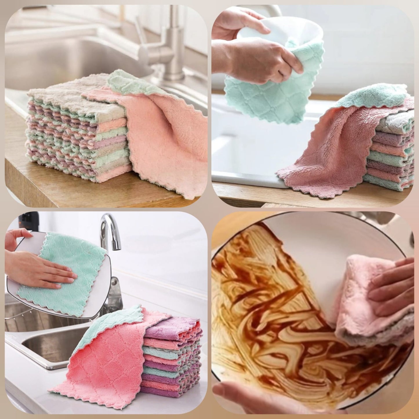 Super Absorbent Cleaning Towels (10Pcs Pack)
