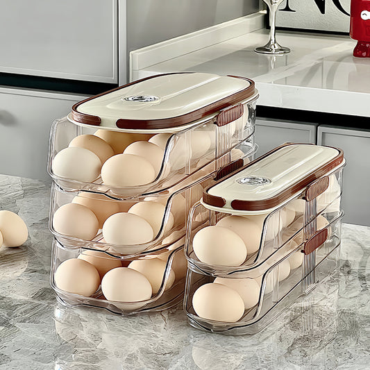 Transparent Automatic Rolling Egg Container