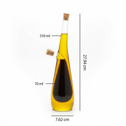 2-in-1 glass Olive Oil And Vinegar Dispenser