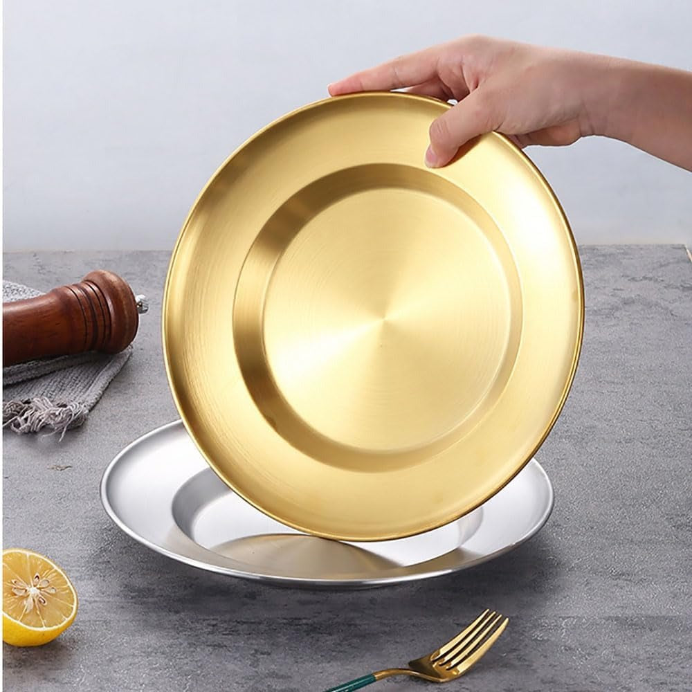Luxury Gold Stainless Steel Serving Plat