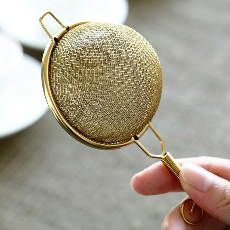 Golden Tea Strainer Stainless Steel